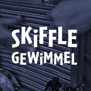 Skiffle Gewimmel auf einem Waschbrett
